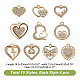 40Pcs 10 Styles Alloy Rhinestone Pendants(ALRI-AR0001-10)-2