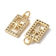 Brass Micro Pave Clear Cubic Zirconia Pendants(KK-Q031-32G-02)-2