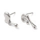Rack Plating Brass Melting Twist Asymmetrical Earrings(EJEW-D059-18P)-1