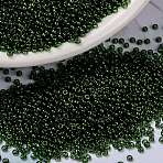 MIYUKI Round Rocailles Beads, Japanese Seed Beads, 15/0, (RR306) Olive Gold Luster, 1.5mm, Hole: 0.7mm, about 5555pcs/10g(X-SEED-G009-RR0306)