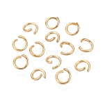304 Stainless Steel Open Jump Rings, Round, Golden, 5x0.8mm, Inner Diameter: 3~3.5mm, 20 Gauge, About 304pcs/bag(STAS-Q113-5x0.8mm-G-01)