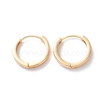 Rack Plating Brass Hoop Earrings, Long-Lasting Plated, Real 18K Gold Plated, 17x17x2.5mm, Pin: 1mm(EJEW-S241-13G)
