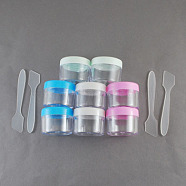 Plastic Cream Jar, Cosmetic Containers, Mixed Color, 19x31mm
(X-CON-E7-M)