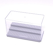3-Tier Transparent Acrylic Mini Building Block Presentation Boxes, Dustproof Assembled Mini Figures, Model Toy Showcase, Gray, Finished Product: 9x18x10.1cm, about 2pcs/set(ODIS-WH0008-38B)