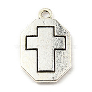 Tibetan Style Alloy Pendants, Cross, Antique Silver, 22.5x14x2mm, Hole: 1.8mm, 182pcs/500g(PALLOY-P293-153)