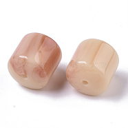 Resin Beads, Imitation Gemstone, Column, PeachPuff, 14x12mm, Hole: 1.8mm(RESI-S387-017B-01)