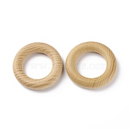 Beechwood Linking Rings, Round Ring, Macrame Wooden Rings, Wheat, 54~55x10~10.5mm, Inner Diameter: 32.5~33.5mm(WOOD-D003-01C)