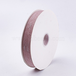 Polyester Organza Ribbon, Pink, 1 inch(25~26mm), about 100yards/roll(91.44m/roll)(SRIB-T003-15C)