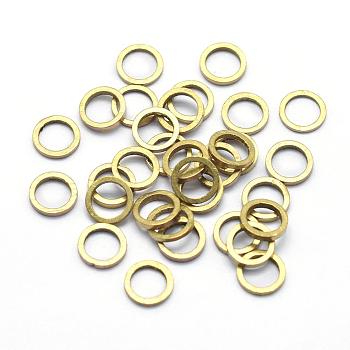 Brass Linking Rings, Ring, Lead Free & Cadmium Free & Nickel Free, Raw(Unplated), 6x1mm, Inner Diameter: 4mm