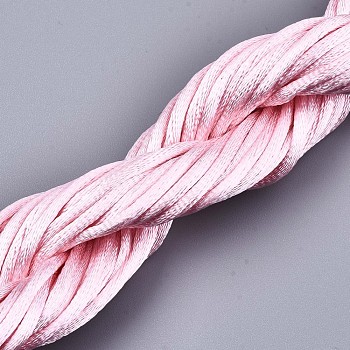 Polyester Thread, Pink, 2mm, about 10m/bundle