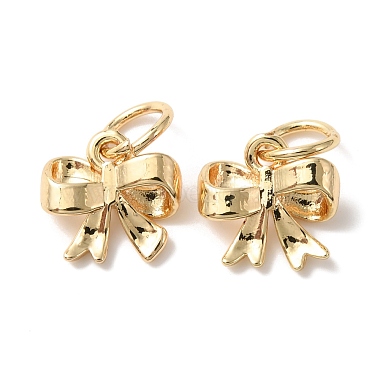Real 14K Gold Plated Bowknot Brass Charms