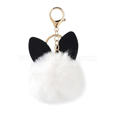 Faux Fur Cat Pendant Keychain(ANIM-PW0002-20A)-3