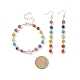 Natural & Synthetic Mixed Stone & Pearl Beaded Dangle Earrings & Bracelet(SJEW-JS01261)-2