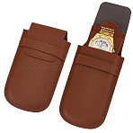 1Pc Leather Single Watch Gift Envelope Bags, Rectangle, Saddle Brown, 15x8.1x2.45cm(ABAG-ME0001-06)