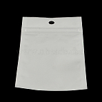 Pearl Film Plastic Resealable Packaging Bags, with Hang Hole, Top Seal, Self Seal Bag, Rectangle, White, 13x8cm, inner measure: 9.5x7cm(OPP-R003-8x13)