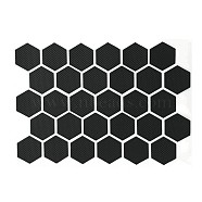 PEVA Adhesive Non-Slip Stickers, Hexagon, Black, 136x175x1mm(AJEW-WH0240-37B)