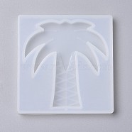 Silicone Molds, Resin Casting Molds, For UV Resin, Epoxy Resin Jewelry Making, Coconut Tree, White, 8.4x8.1x0.9cm, Inner Diameter: 7.4x7.1cm(X-DIY-L023-08)