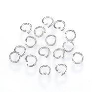 304 Stainless Steel Open Jump Rings, Metal Connectors for DIY Jewelry Crafting and Keychain Accessories, Stainless Steel Color, 22 Gauge, 4x0.6mm, Inner Diameter: 3mm(STAS-F110-10P)