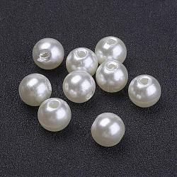 Imitated Pearl Acrylic Beads, Round, Creamy White, 8mm, Hole: 1.8~2mm, about 2000pcs/500g(PACR-8D-12)