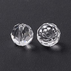 Imitation Austrian Crystal Beads, Grade AAA, Faceted, Round, Clear, 6mm, Hole: 0.7~0.9mm(SWAR-F021-6mm-001)