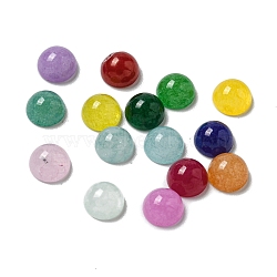 Dyed Natural White Jade Cabochons, Half Round, Mixed Color, 5x2.5mm(G-Q173-01B-19)