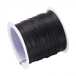 Copper Wire Copper Beading Wire for Jewelry Making, Long-Lasting Plated, Black, 22 Gauge, 0.6mm, about 59.05 Feet(18m)/roll(YS-TAC0004-0.6mm-15)