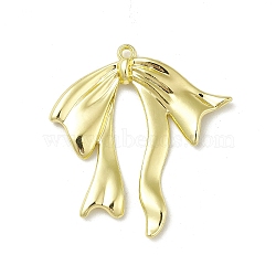 Rack Plating Alloy Pendants, Bowknot Charms, Light Gold, 31.5x30.5x2mm, Hole: 1.5mm(PALLOY-M199-20G)