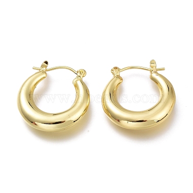 Brass Hoop Earrings(EJEW-H104-21G)-2
