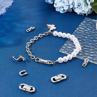 6Pcs 3 Styles 304 Stainless Steel Fold Over Clasp(FIND-UN0001-45)-2