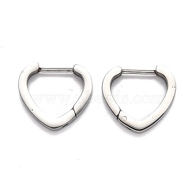 304 серьги-кольца в форме сердца из нержавеющей стали(STAS-H156-15P)-2