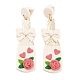 Vase with Flower Polymer Clay Dangle Stud Earrings(EJEW-Q784-02G-01)-1