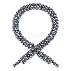 Round Non-magnetic Synthetic Hematite Beads Strands, Grade AA, Black, 8mm, Hole: 1.8~2mm, about 53pcs/Strand, 2strands/box(G-PH0012-01-8mm)