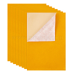 Jewelry Flocking Cloth, Polyester, Self-adhesive Fabric, Rectangle, Orange, 29.5x20x0.07cm, 20pcs/set(DIY-BC0011-34F)