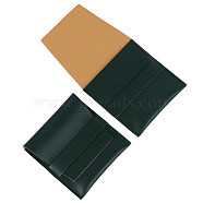 Square PU Leather Jewelry Flip Pouches, for Earrings, Bracelets, Necklaces Packaging, Prussian Blue, 8x8cm(PAAG-PW0007-11E)