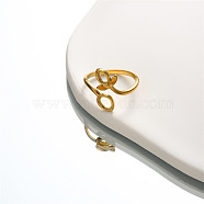 DIY fashionable stainless steel ring with non fading color, female niche high-end light luxury tagram style(TZ8637-3)