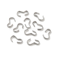 304 Stainless Steel Quick Link Connectors, Chain Findings, Number 3 Shaped Clasps, Stainless Steel Color, 10x5.5x1.5mm(STAS-P336-05G-P)