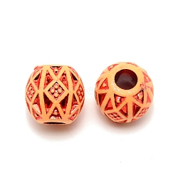 Resin Beads, Hair Decorations, Round, Crimson, 15.5x15mm(RESI-WH0020-010F)