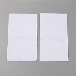 Rectangle Self Adhesive Polyester & Nylon Hook and Loop Tapes, White, 200x100x3mm(DIY-WH0223-94B)
