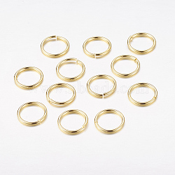 Open Jump Rings Brass Jump Rings, Cadmium Free & Lead Free, Golden, 10x1mm, 18 Gauge, Inner Diameter: 8mm, about 2600pcs/500g(JRC10MM-G)