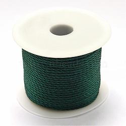 Nylon Thread, Teal, 3.0mm, about 27.34 yards(25m)/roll(NWIR-R026-3.0mm-257)
