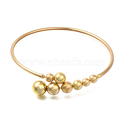 Alloy Round Ball Cuff Choker Necklaces for Women, Golden, Inner Diameter: 5-1/2 inch(13.9cm)(NJEW-L183-001G)