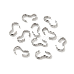 Non-Tarnish 304 Stainless Steel Quick Link Connectors, Chain Findings, Number 3 Shaped Clasps, Stainless Steel Color, 10x5.5x1.5mm(STAS-P336-05G-P)