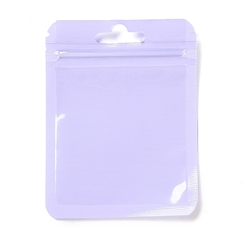 Rectangle Plastic Zip Lock Gift Bags, with Transparence Windows Resealable Bags, Lilac, 10x7.5x0.15cm, Unilateral Thickness: 2.5 Mil(0.065mm)