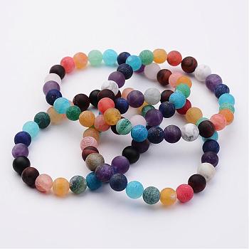 Natural Gemstone Beads Stretch Bracelets, 2-1/8 inch(54mm)