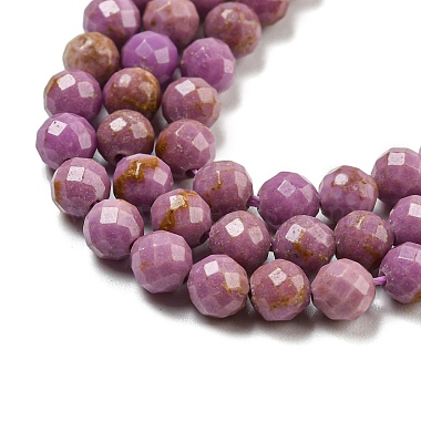 Natural Lepidolite/Purple Mica Stone Beads Strands(G-NH0011-A01-02)-4