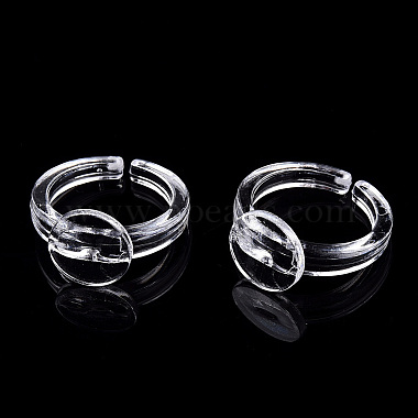 Transparent Acrylic Open Cuff Ring Components(TACR-ZX018-10A)-3