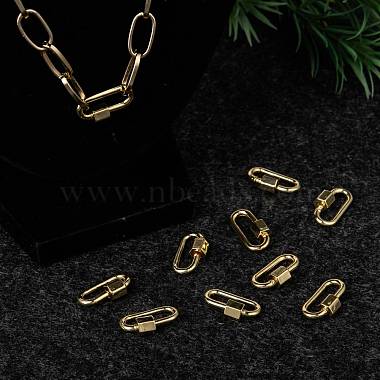 Brass Screw Carabiner Lock Charms(KK-T047-08G)-7