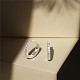 SHEGRACE Rhodium Plated 925 Sterling Silver Huggie Hoop Earrings(JE893A-05)-4