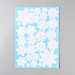PVC Plastic Stickers, Snowflake, White, 344x247x0.3mm(STIC-WH0047-001)