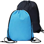 2Pcs 2 Colors Oxford Cloth Backpacks, Drawstring Bags for Sports, Rectangle, Mixed Color, 422x345x0.2mm, 1pc/color(AJEW-CN0004-19)